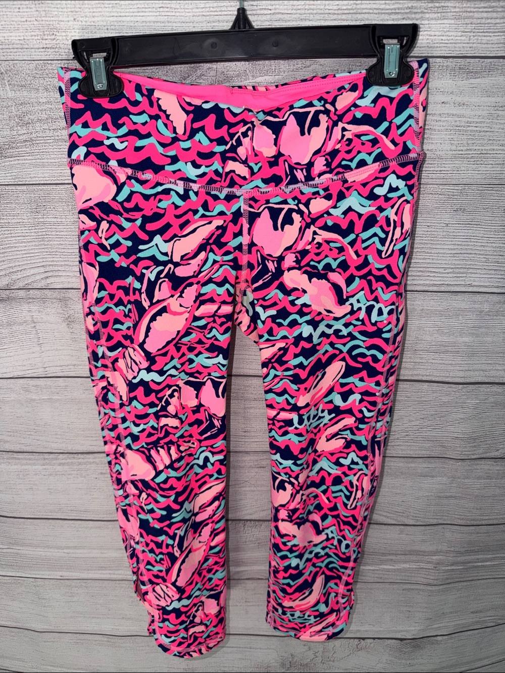 Lilly Pulitzer Pink, Navy & Aqua Printed Girls' Leggings